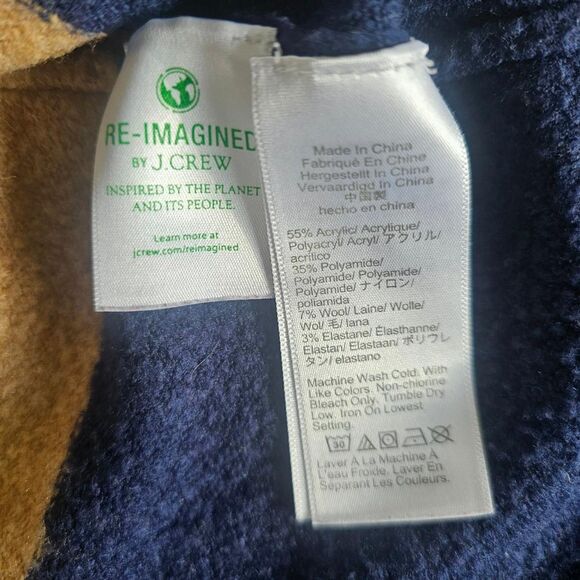 J. Crew Color Block Sweater | Cozy Wool Blend Crewneck Women’s M Fair Trade - Picture 8 of 8